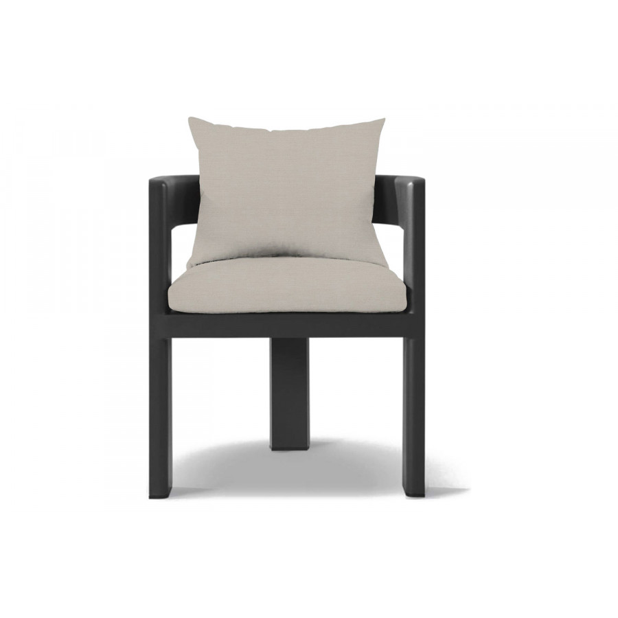 Harbour Victoria Dining Chair - Aluminum Asteroid, Panama Marble