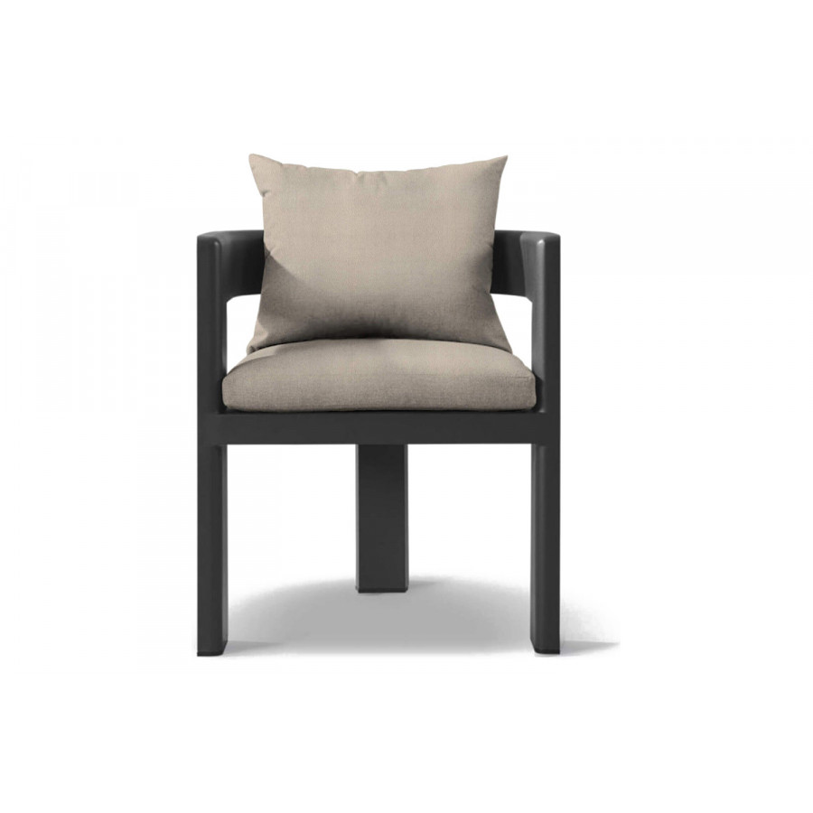 Harbour Victoria Dining Chair - Aluminum Asteroid, Riviera Sand