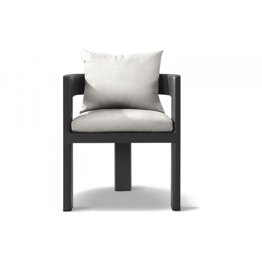 Harbour Victoria Dining Chair - Aluminum Asteroid, Siesta Ivory
