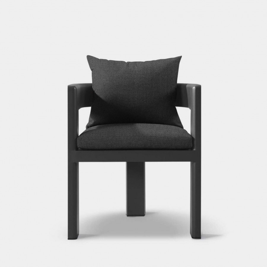Harbour Victoria Dining Chair - Aluminum Asteroid, Siesta Slate