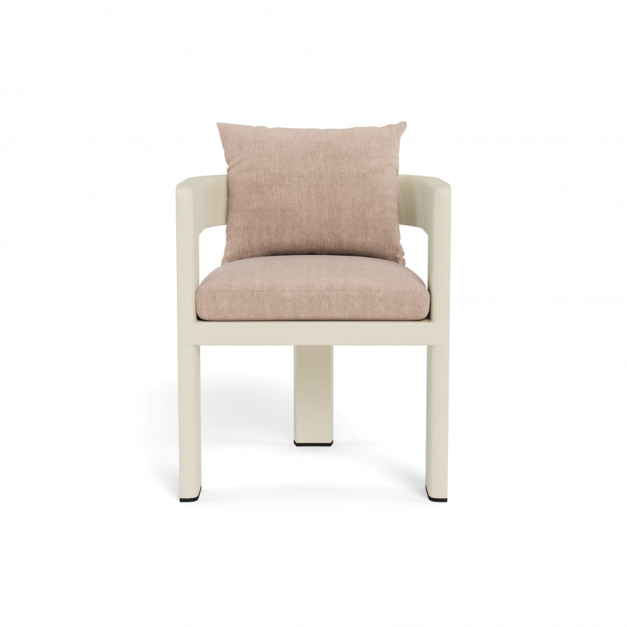 Harbour Victoria Aluminum Dining Chair - Aluminum Bone / Altona Sand