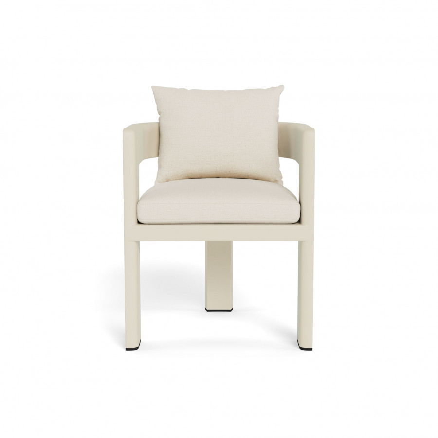 Harbour Victoria Aluminum Dining Chair - Aluminum Bone / Siesta Ivory