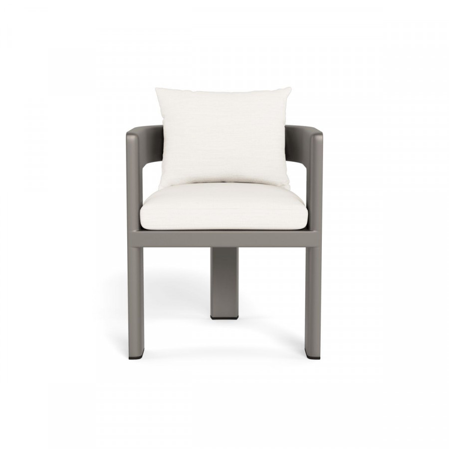 Harbour Victoria Aluminum Dining Chair - Aluminum Taupe / Panama Blanco
