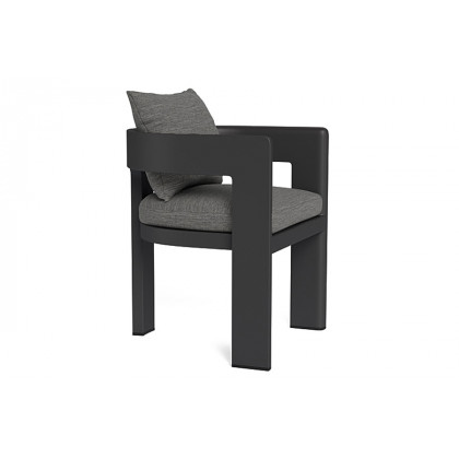 Harbour Victoria Dining Chair - Aluminum Taupe, Panama Grafito
