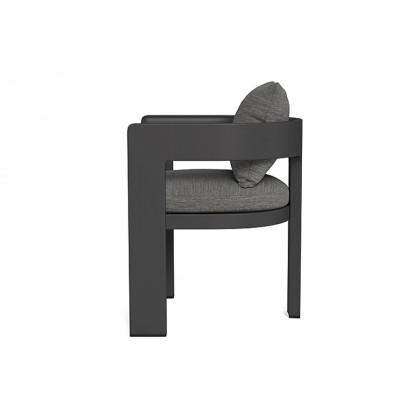 Harbour Victoria Dining Chair - Aluminum Taupe, Panama Grafito