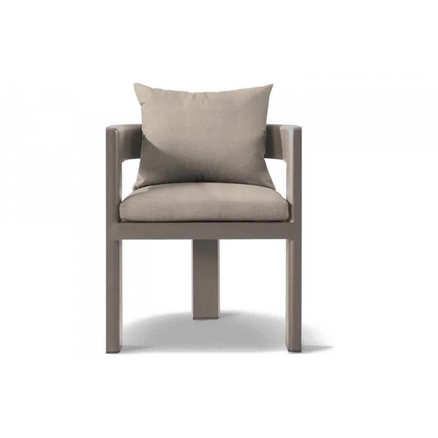 Harbour Victoria Dining Chair - Aluminum Taupe, Riviera Sand