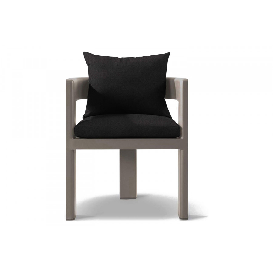 Harbour Victoria Dining Chair - Aluminum Taupe, Riviera Slate
