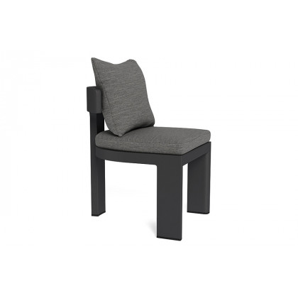 Harbour Victoria Armless Dining Chair - Aluminum Asteroid, Copacabana Sand