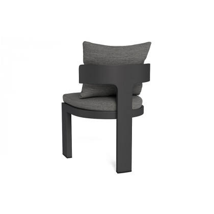 Harbour Victoria Armless Dining Chair - Aluminum Asteroid, Copacabana Sand