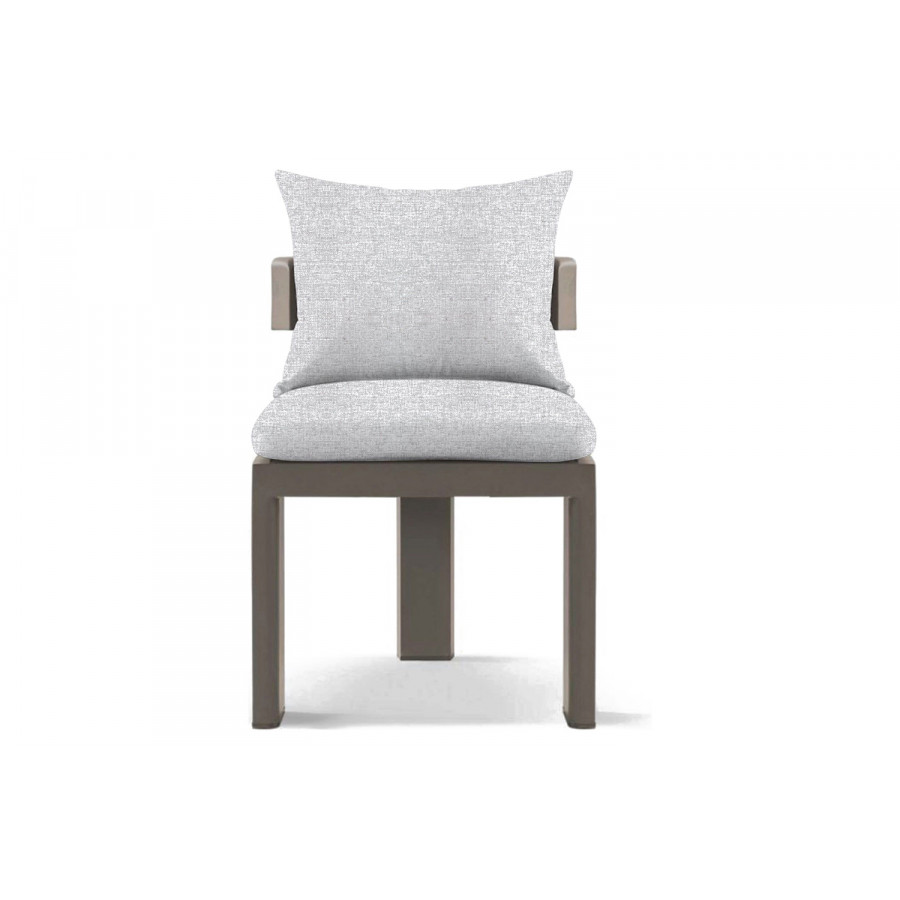 Harbour Victoria Armless Dining Chair - Aluminum Taupe, Copacabana Sand