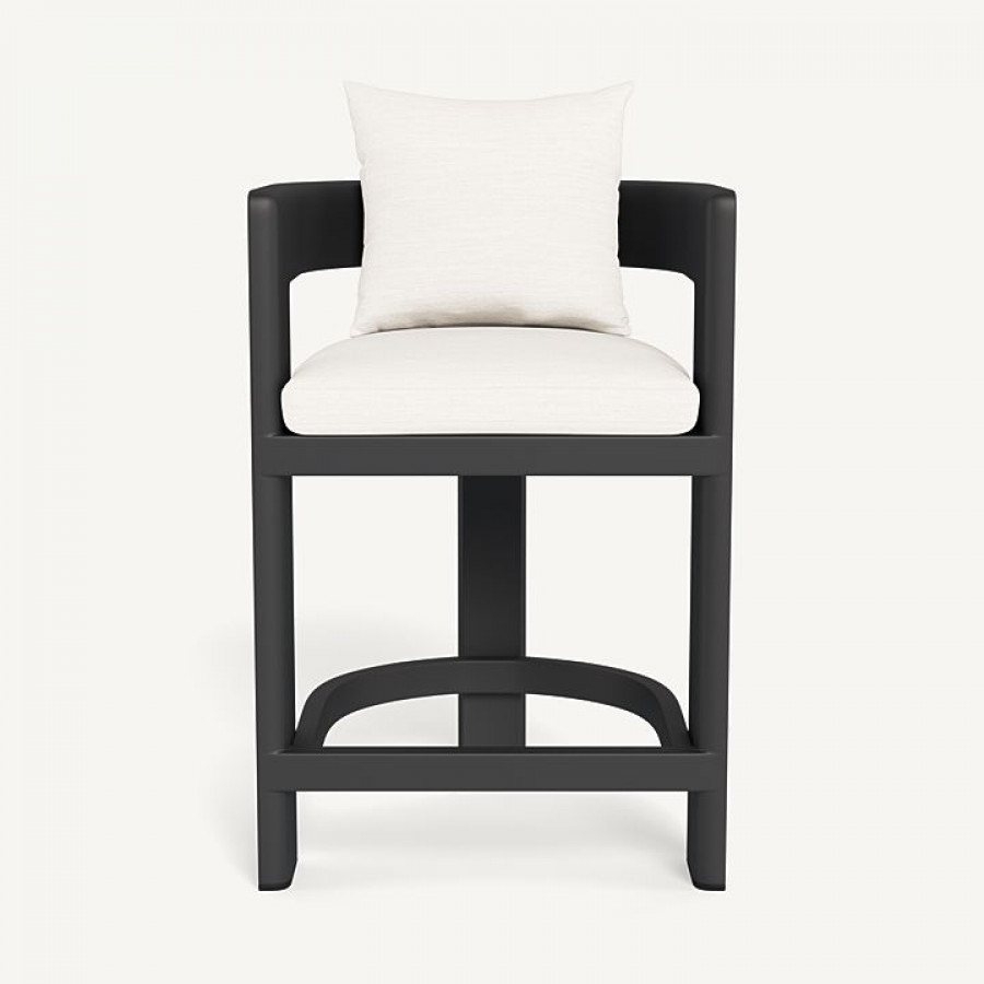 Harbour Victoria Aluminum Counter Stool - Aluminum Asteroid / Panama Blanco