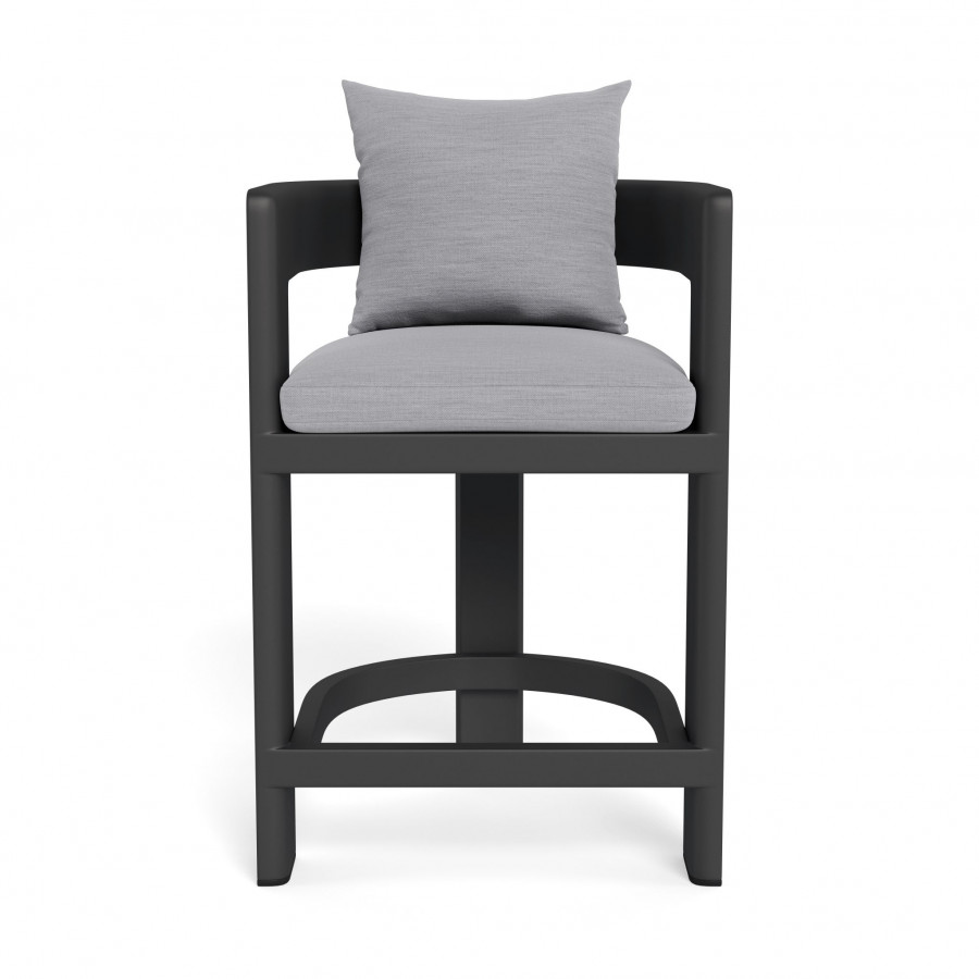 Harbour Victoria Aluminum Counter Stool - Aluminum Asteroid / Panama Cloud