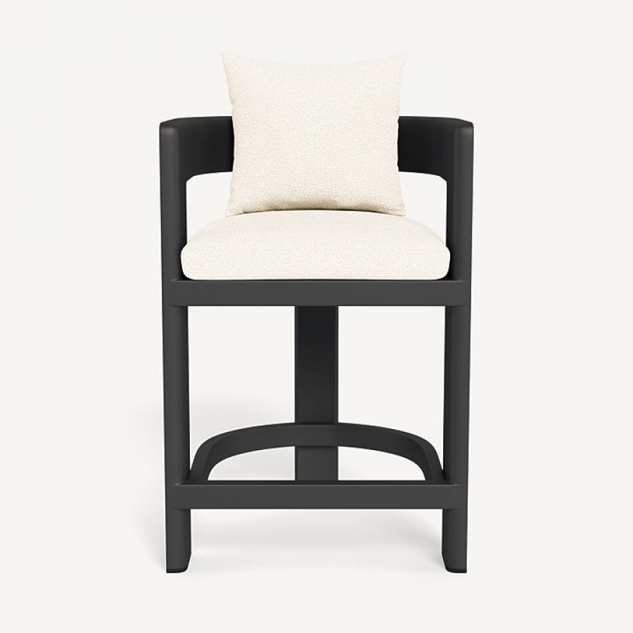 Harbour Victoria Aluminum Counter Stool - Aluminum Asteroid / Riviera Ivory