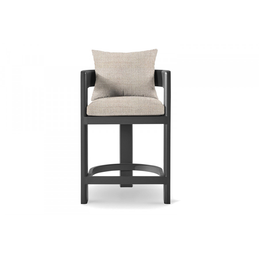 Harbour Victoria Counter Stool - Aluminum Asteroid, Siesta Taupe