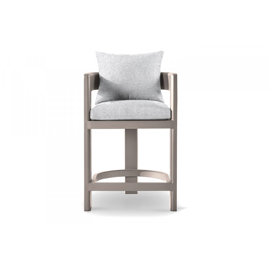 Harbour Victoria Counter Stool - Aluminum Taupe, Copacabana Sand