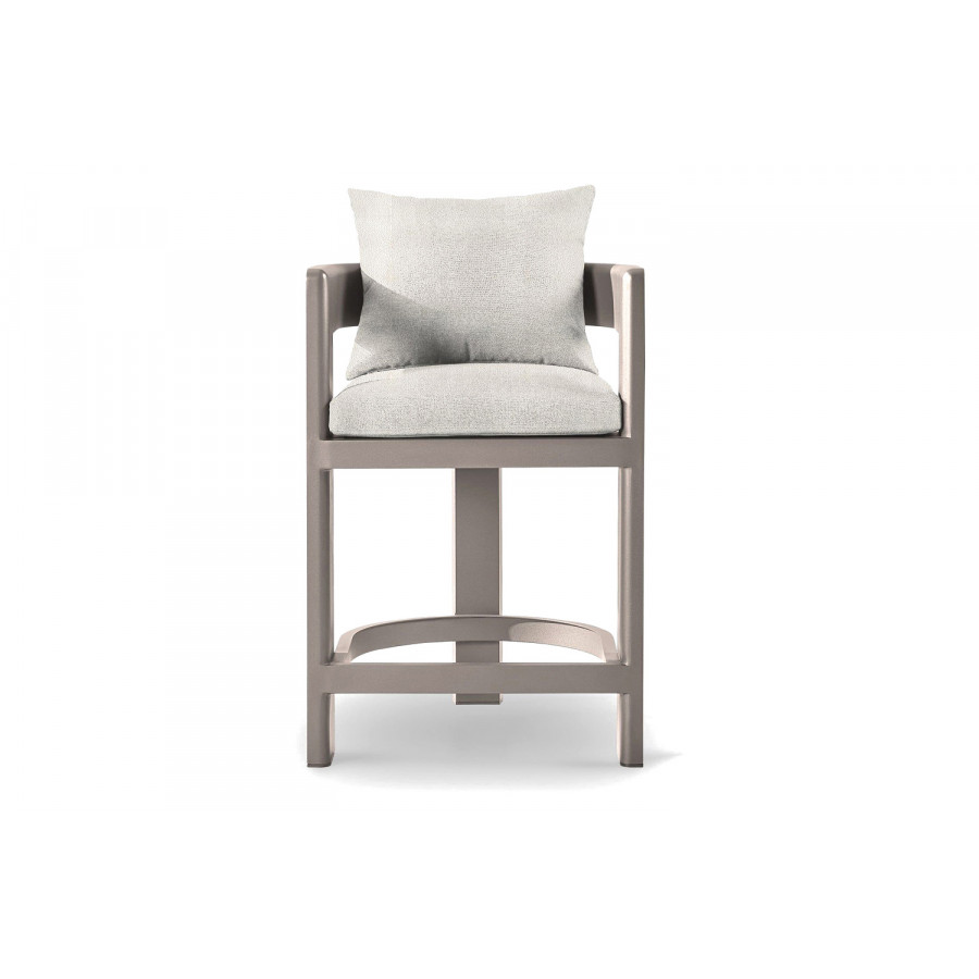 Harbour Victoria Counter Stool - Aluminum Taupe, Riviera Ivory