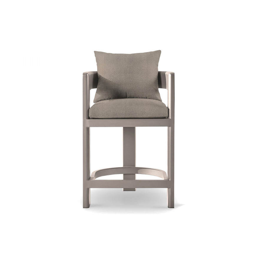 Harbour Victoria Counter Stool - Aluminum Taupe, Riviera Stone