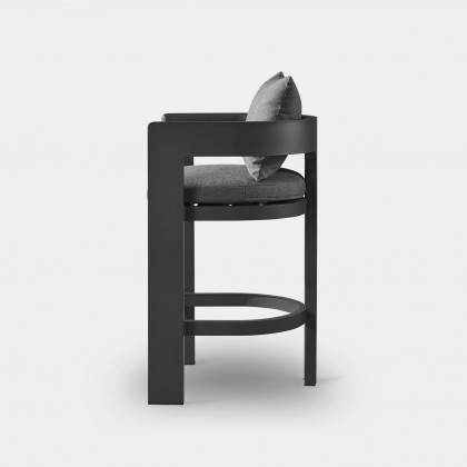 Harbour Victoria Aluminum Bar Stool - Aluminum Asteroid / Copacabana Sand