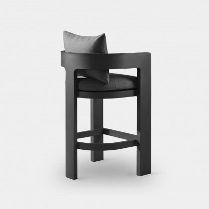 Harbour Victoria Aluminum Bar Stool - Aluminum Asteroid / Copacabana Sand