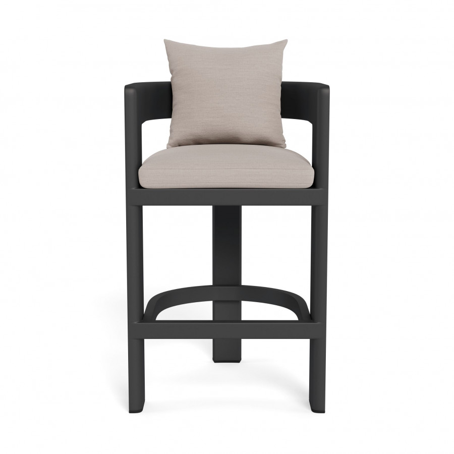 Harbour Victoria Aluminum Bar Stool - Aluminum Asteroid / Panama Marble