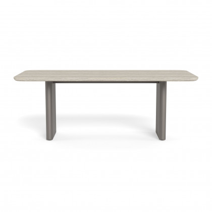 Harbour Victoria Aluminum Stone Dining Table 81"