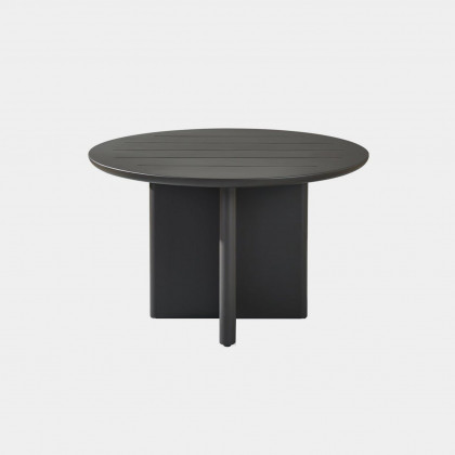 Harbour Victoria Aluminum Slatted Round Dining Table 48" - Aluminum Asteroid