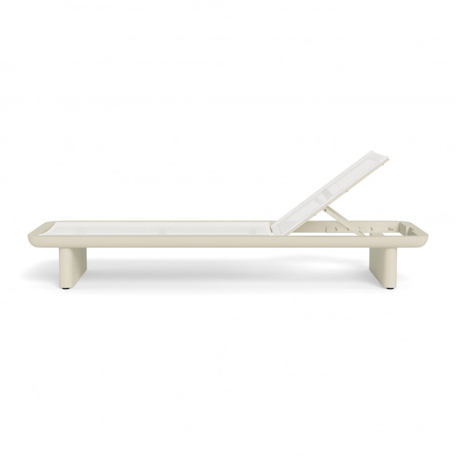 Harbour Victoria Aluminum Sun Lounge - Aluminum Bone / Batyline White