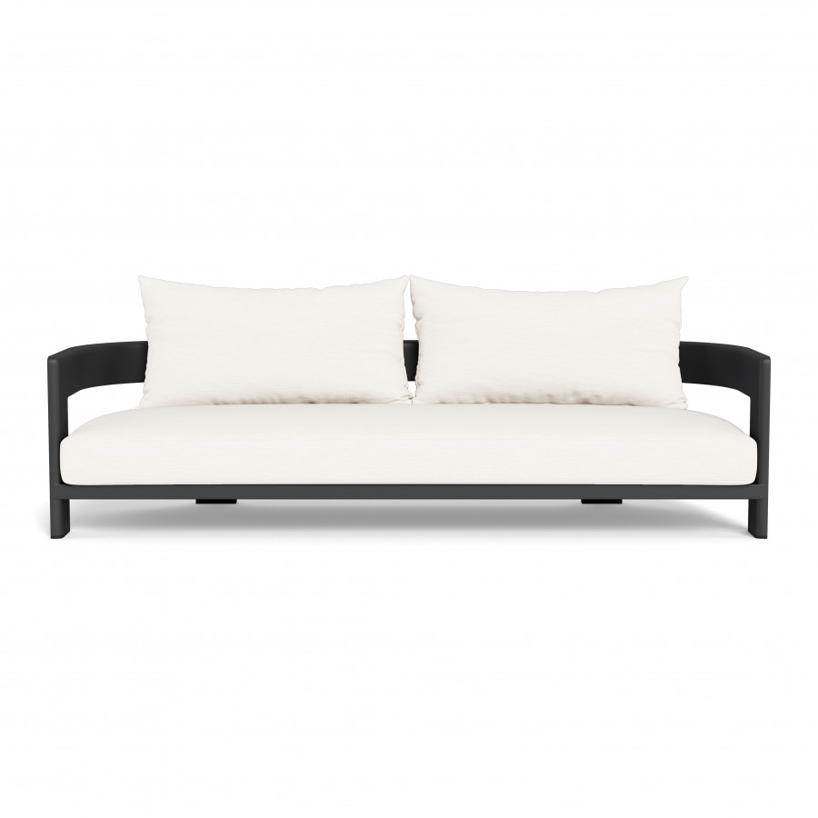 Harbour Victoria Aluminum 3 Seat Sofa - Aluminum Asteroid / Panama Blanco