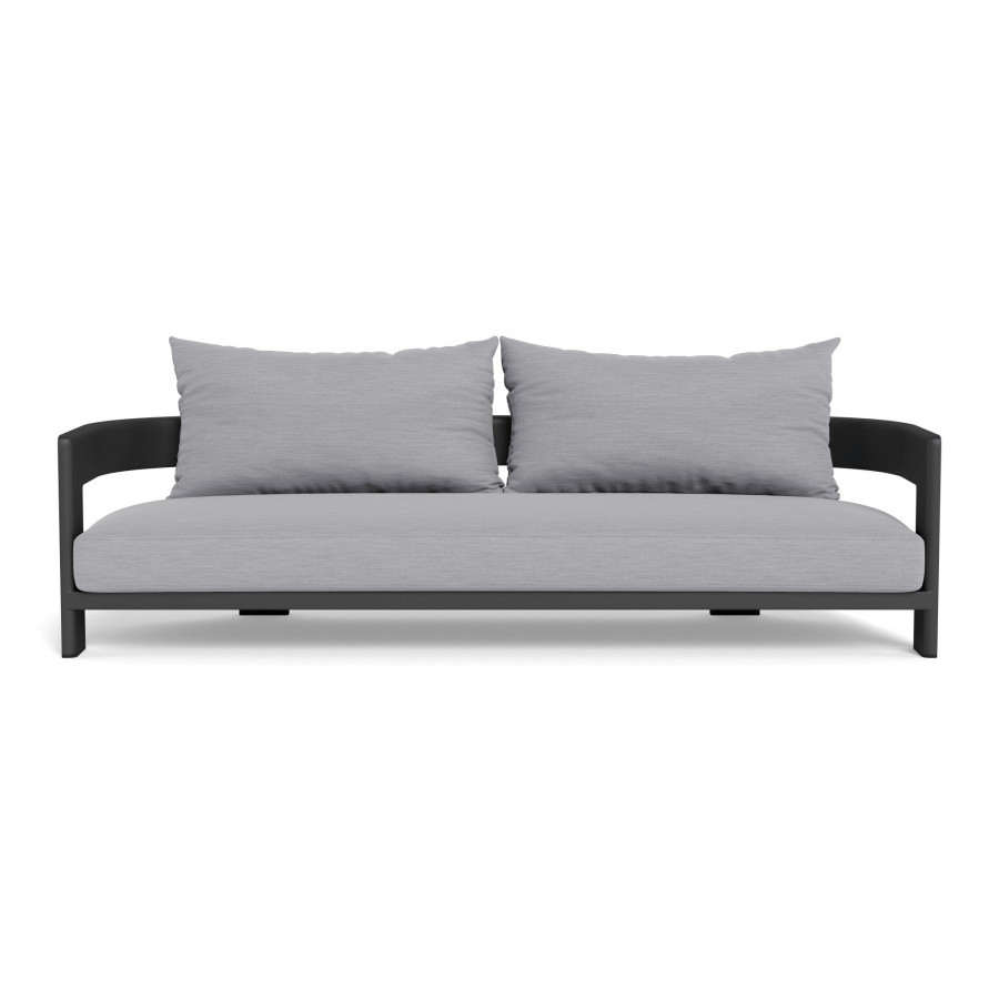 Harbour Victoria Aluminum 3 Seat Sofa - Aluminum Asteroid / Panama Cloud