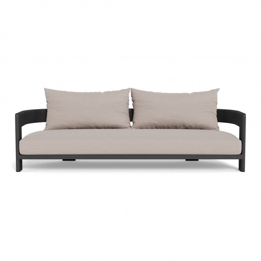 Harbour Victoria Aluminum 3 Seat Sofa - Aluminum Asteroid / Panama Marble