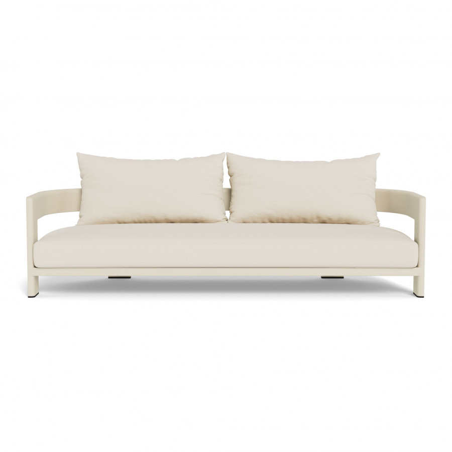 Harbour Victoria Aluminum 3 Seat Sofa - Aluminum Bone / Siesta Ivory