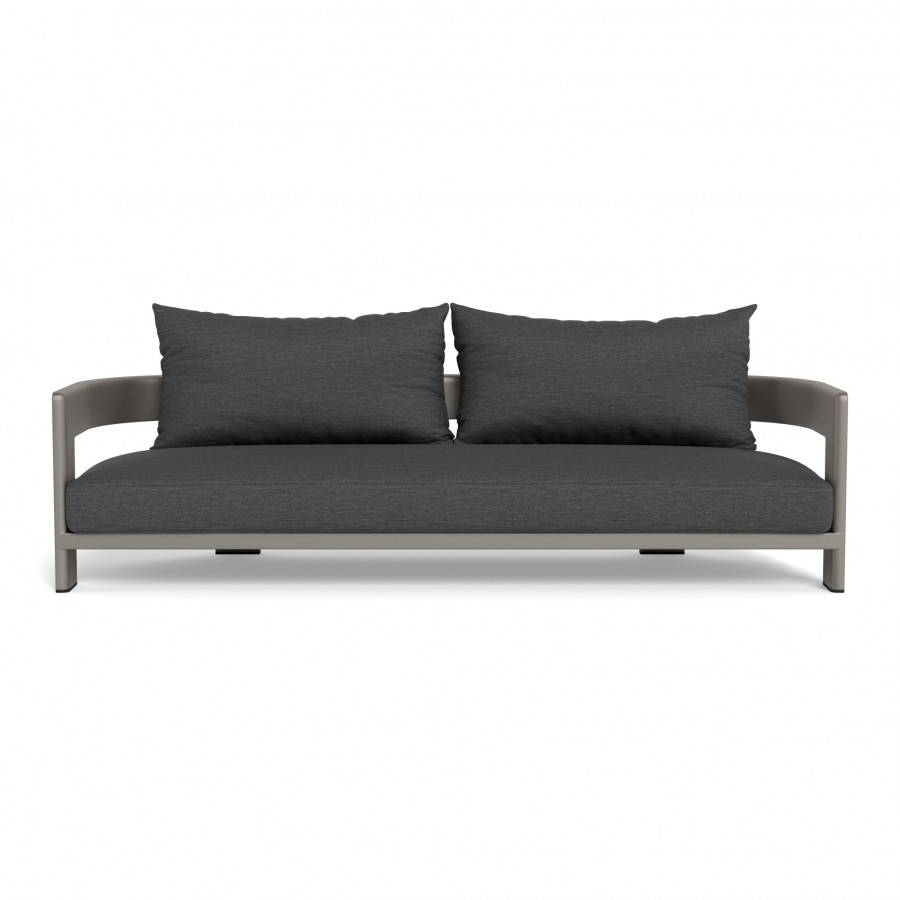 Harbour Victoria Aluminum 3 Seat Sofa - Aluminum Taupe / Lisos Grafito