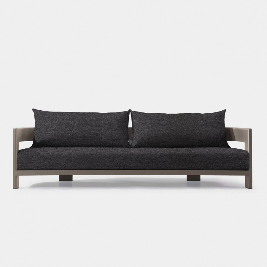 Harbour Victoria 3 Seat Sofa - Aluminum Taupe, Lisos Grafito