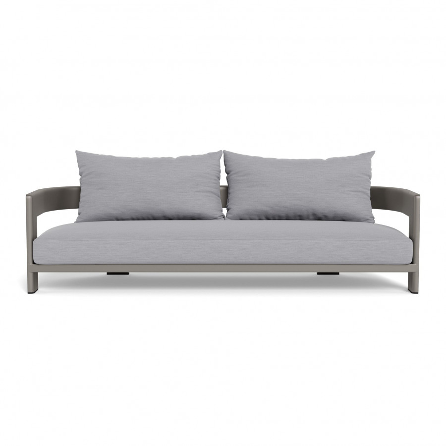Harbour Victoria Aluminum 3 Seat Sofa - Aluminum Taupe / Panama Cloud