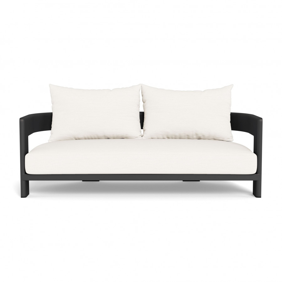 Harbour Victoria Aluminum 2 Seat Sofa - Aluminum Asteroid / Panama Blanco