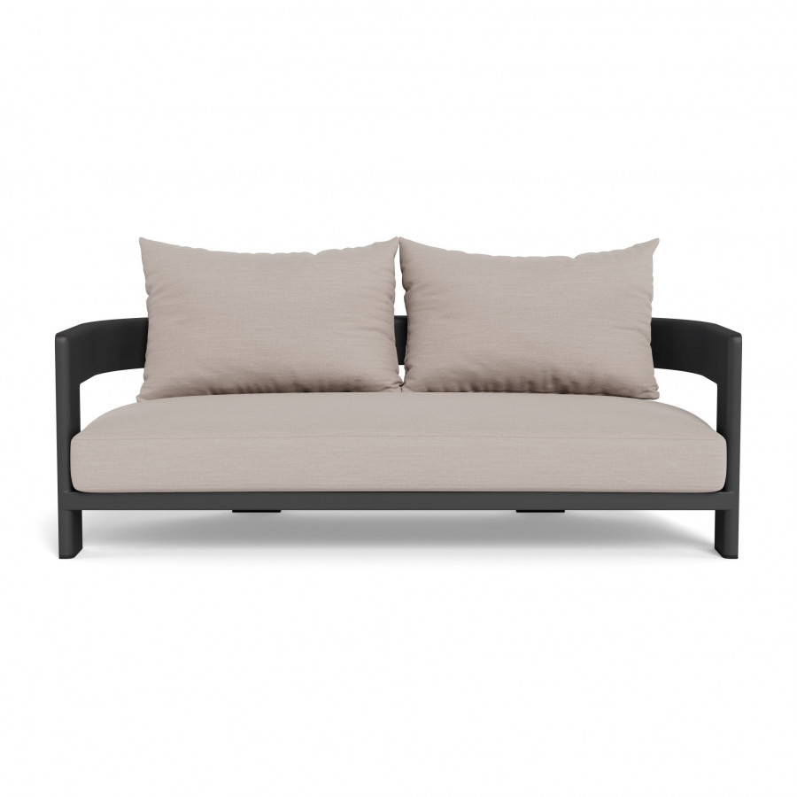 Harbour Victoria Aluminum 2 Seat Sofa - Aluminum Asteroid / Panama Marble