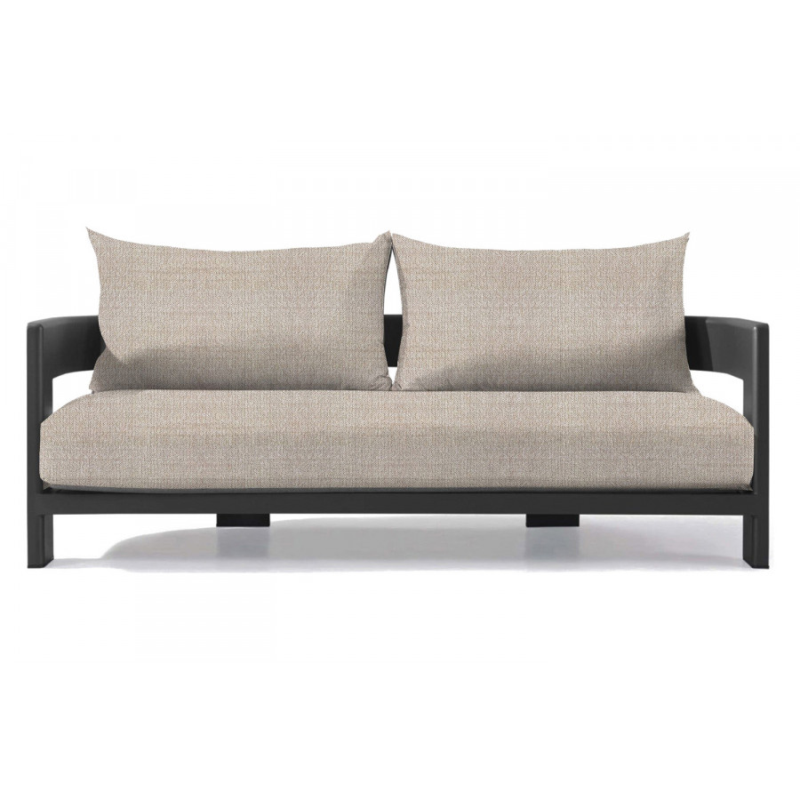 Harbour Victoria 2 Seat Sofa - Aluminum Asteroid, Siesta Taupe