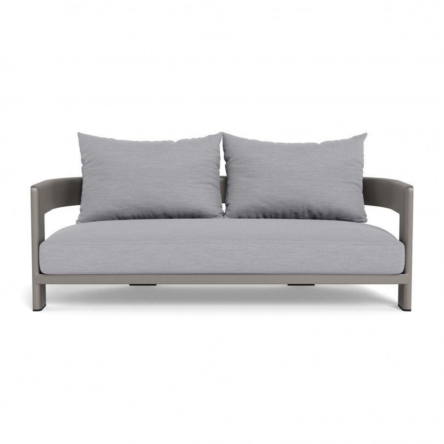 Harbour Victoria Aluminum 2 Seat Sofa - Aluminum Taupe / Panama Cloud