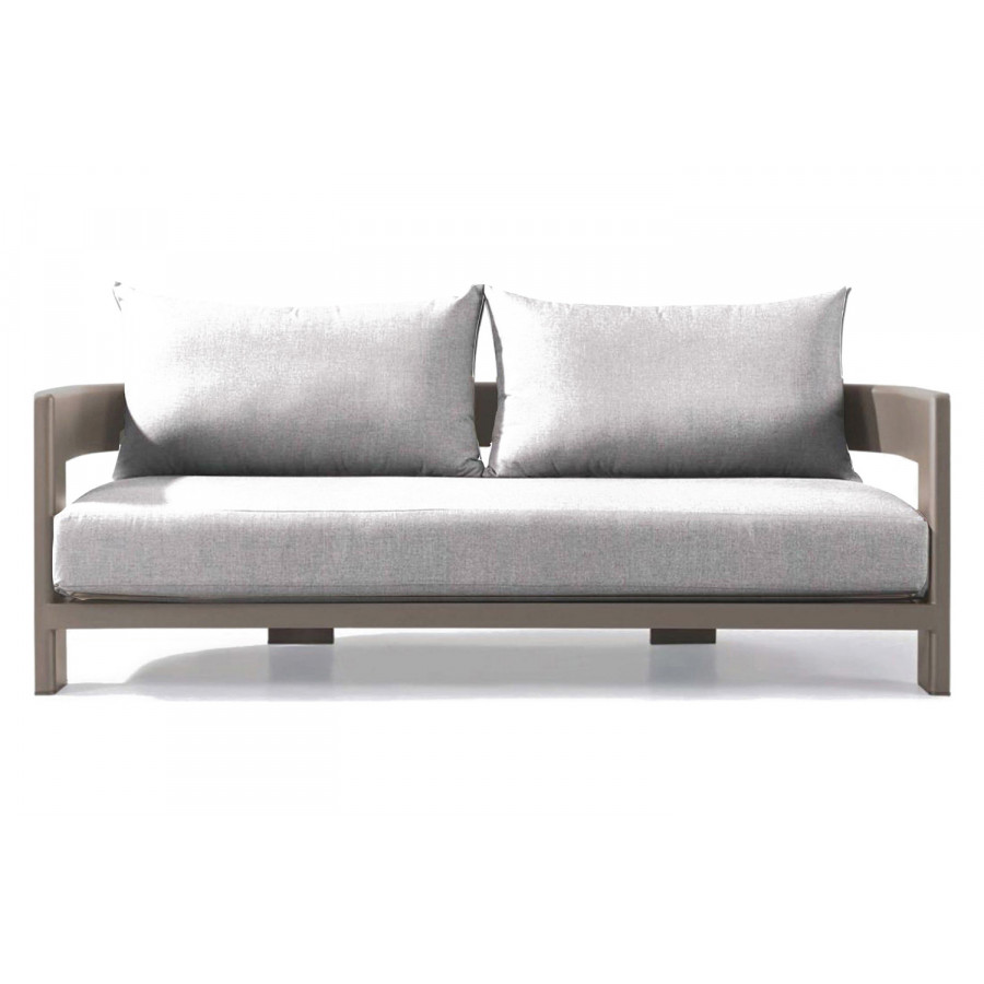 Harbour Victoria 2 Seat Sofa - Aluminum Taupe, Panama Cloud