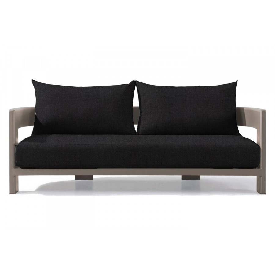 Harbour Victoria 2 Seat Sofa - Aluminum Taupe, Panama Grafito