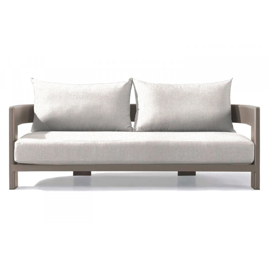 Harbour Victoria 2 Seat Sofa - Aluminum Taupe, Siesta Ivory