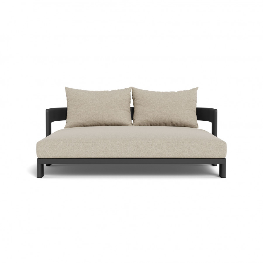 Harbour Victoria Aluminum Daybed - Aluminum Asteroid / Siesta Taupe