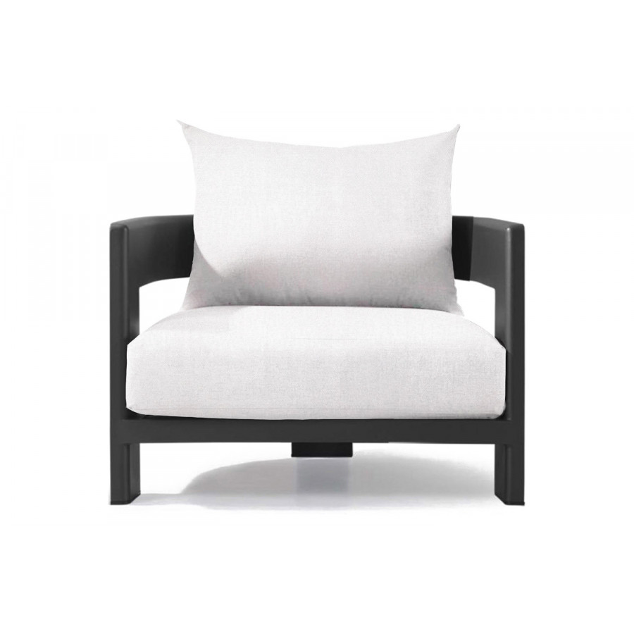 Harbour Victoria Lounge Chair - Aluminum Asteroid, Panama Blanco