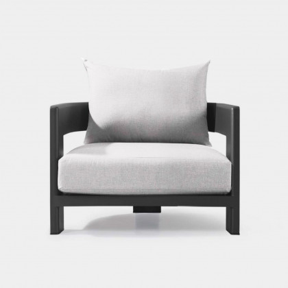 Harbour Victoria Aluminum Lounge Chair - Aluminum Asteroid / Panama Cloud