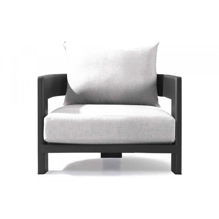 Harbour Victoria Lounge Chair - Aluminum Asteroid, Panama Cloud