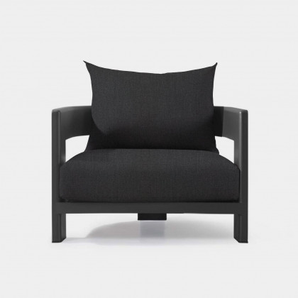 Harbour Victoria Aluminum Lounge Chair - Aluminum Asteroid / Panama Grafito
