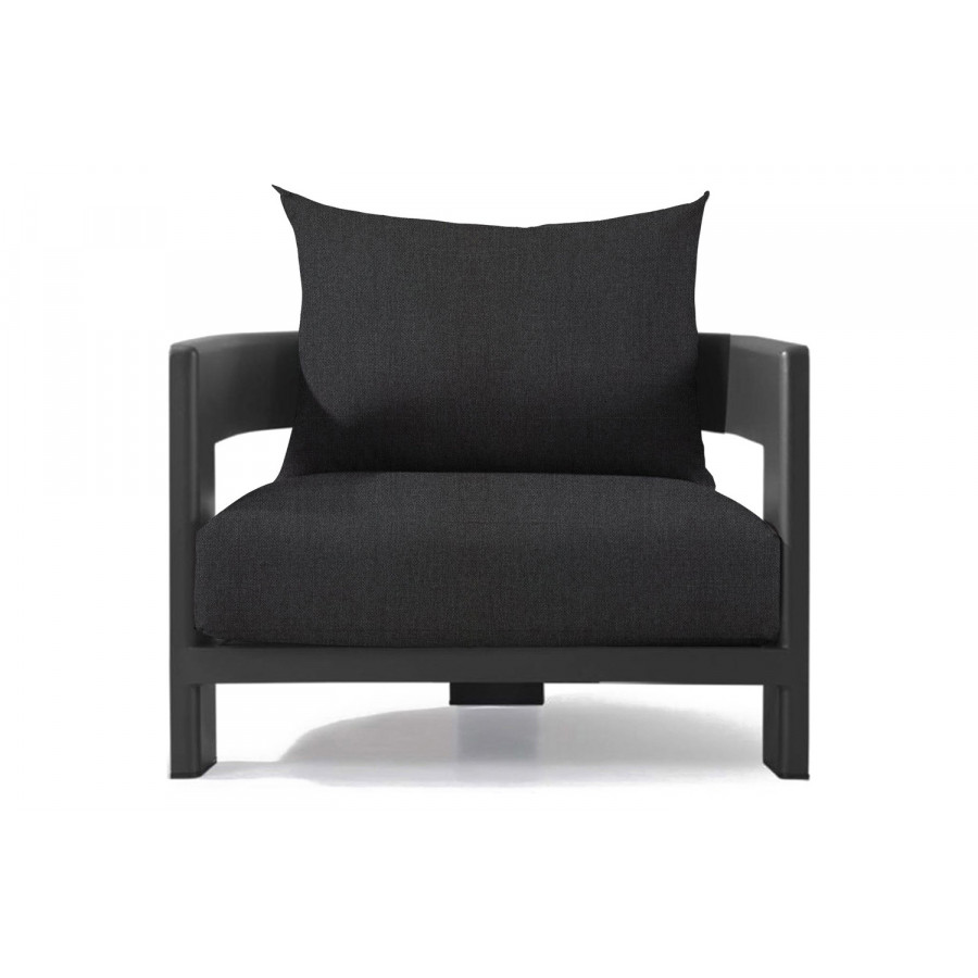 Harbour Victoria Lounge Chair - Aluminum Asteroid, Panama Grafito