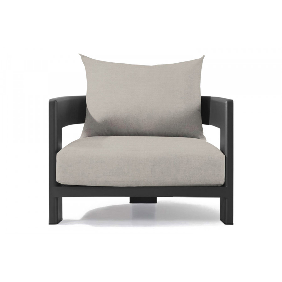 Harbour Victoria Lounge Chair - Aluminum Asteroid, Panama Marble