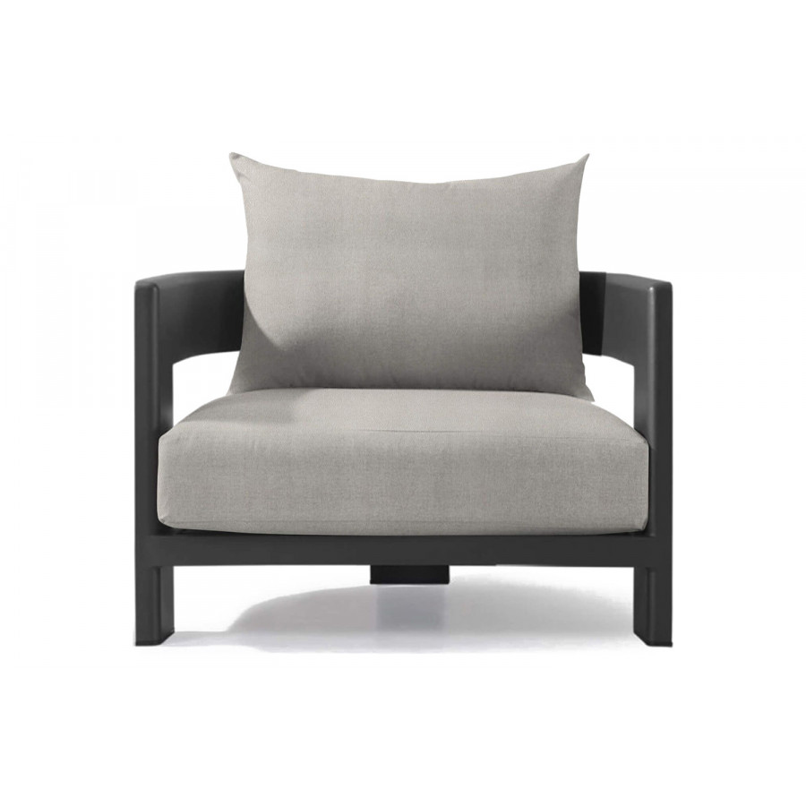 Harbour Victoria Lounge Chair - Aluminum Asteroid, Riviera Ivory