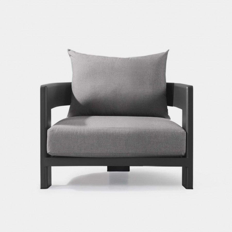 Harbour Victoria Lounge Chair - Aluminum Asteroid, Siesta Indigo